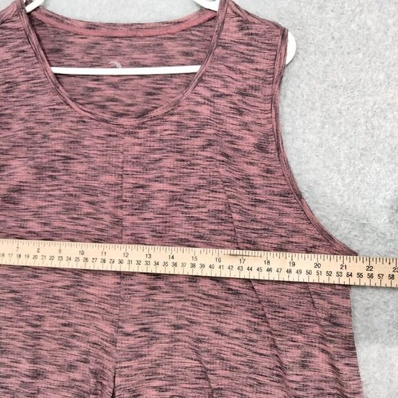 Zyia Active Tank Top Womens Size 4XL Red Heathered Stretch Front Tie Sleeveless - Picture 5 of 11